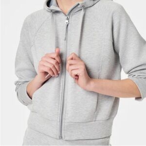 NWT SPANX Light Gray Zip-Up Jacket